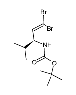 (S)-1-(1'-methyl)-ethyl-3,3-dibromo-N-(t-butoxycarbonyl)-2-propenamine结构式
