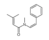 N,3-dimethyl-N-(2-phenylethenyl)but-2-enamide Structure