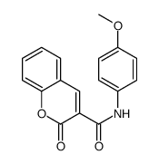 N-(4-甲氧基苯基)香豆素-3-甲酰胺结构式