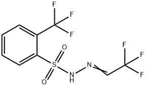Benzenesulfonicacid,2-(trifluoromethyl)-,2-(2,2,2-trifluoroethylidene)hydrazide Structure