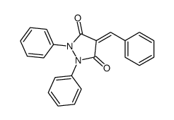 1,2-Diphenyl-4-(phenylmethylene)-3,5-pyrazolidinedione结构式