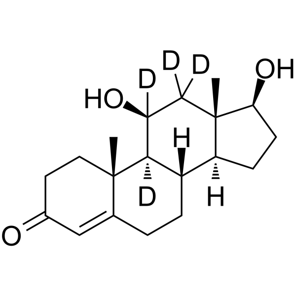 11-Hydroxytestosterone-d4 Structure