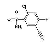 2-Chloro-5-cyano-4-fluorobenzenesulfonamide Structure