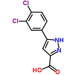 5-(3,4-二氯-苯基)-1H-吡唑-3-羧酸结构式