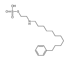 Thiosulfuric acid hydrogen S-[2-[(11-phenylundecyl)amino]ethyl] ester Structure
