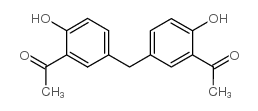 1-[5-(3-乙酰基-4-羟基-苄基)-2-羟基-苯基]-乙酮结构式