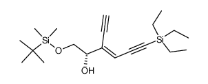 (2S,3E)-1-tert-butyldimethylsilyloxy-3-ethynyl-6-triethylsilyl-3-hexen-5-yn-2-ol Structure