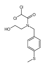 2,2-dichloro-N-(2-hydroxyethyl)-N-[(4-methylsulfanylphenyl)methyl]acetamide结构式