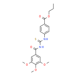 propyl 4-({[(3,4,5-trimethoxybenzoyl)amino]carbonothioyl}amino)benzoate结构式