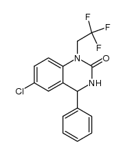 6-chloro-4-phenyl-1-(2,2,2-trifluoro-ethyl)-3,4-dihydro-1H-quinazolin-2-one Structure