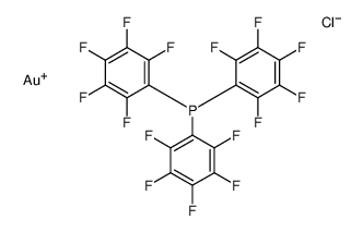 Chloro[tris(2,3,4,5,6-pentafluorophenyl)phoshine]gold(I) Structure