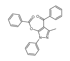 (5-benzoyloxy-3-methyl-1-phenyl-1H-pyrazol-4-yl)-phenyl-methanone结构式