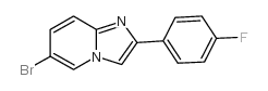 6-溴-2-(4-氟苯基)咪唑并[1,2-a]吡啶结构式