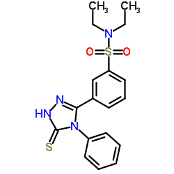 N,N-Diethyl-3-(5-mercapto-4-phenyl-4H-[1,2,4]triazol-3-yl)-benzenesulfonamide Structure