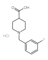 1-(3-氟苄基)-4-哌啶甲酸盐酸盐结构式