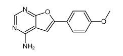 6-(4-甲氧基苯基)呋喃并[2,3-d]嘧啶-4-胺结构式