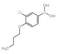 4-丁氧基-3-氯苯基硼酸结构式