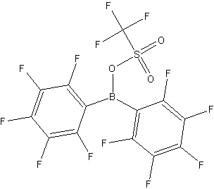 双(五氟苯基)((三氟甲基磺酰)氧)硼烷结构式