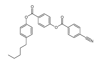 [4-(4-pentylphenoxy)carbonylphenyl] 4-cyanobenzoate结构式