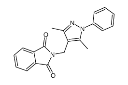 N-(3,5-dimethyl-1-phenyl-1H-pyrazol-4-ylmethyl)-phthalimide结构式