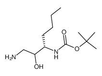 [(S)-1-(2-Amino-1-hydroxy-ethyl)-pentyl]-carbamic acid tert-butyl ester Structure