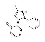 6-(5-methyl-2-phenyl-1H-pyrazol-3-ylidene)cyclohexa-2,4-dien-1-one结构式