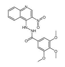 3,4,5-Trimethoxy-benzoic acid N'-(3-nitro-quinolin-4-yl)-hydrazide结构式