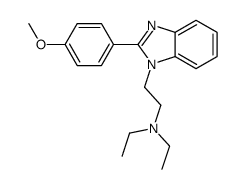 N,N-diethyl-2-[2-(4-methoxyphenyl)benzimidazol-1-yl]ethanamine结构式