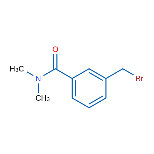 3-(溴甲基)-N,N-二甲基苯甲酰胺结构式