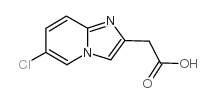 Imidazo[1,2-a]pyridine-2-aceticacid, 6-chloro- Structure