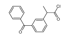 3-benzoyl-α-methylbenzeneacetic acid chloride结构式