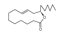 (-)-(R,E)-12-hydroxy-9-octadecenoic acid lactone structure