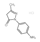 2-(4-氨基苯基)-5-甲基-2,4-二氢-3H-吡唑-3-酮盐酸盐结构式