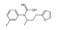 (9CI)-N-(3-氟苯基)-N-[3-(2-呋喃)-1-甲基丙基]-脲结构式