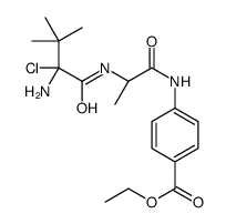 ethyl 4-[[(2S)-2-[[(2R)-2-amino-2-chloro-3,3-dimethylbutanoyl]amino]propanoyl]amino]benzoate结构式