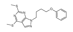 4,6-bis(methylsulfanyl)-1-(4-phenoxybutyl)pyrazolo[3,4-d]pyrimidine Structure