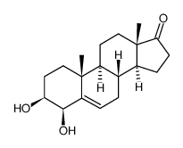 3β,4β-二羟雄甾-5-烯-17-酮结构式