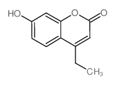 4-乙基-7-羟基香豆素结构式