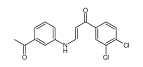 (Z)-3-(3-acetylanilino)-1-(3,4-dichlorophenyl)prop-2-en-1-one结构式