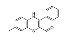 1-(7-methyl-3-phenyl-4H-1,4-benzothiazin-2-yl)ethanone结构式