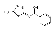 5-[[hydroxy(phenyl)methyl]amino]-1,2,4-dithiazole-3-thione Structure