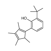 2-tert-butyl-6-(2,3,4,5-tetramethylcyclopenta-1,3-dien-1-yl)phenol Structure