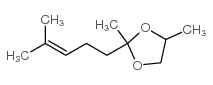 6-methyl-5-hepten-2-one propylene glycol acetal structure
