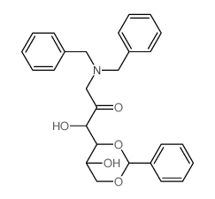 D-Fructose,1-[bis(phenylmethyl)amino]-1-deoxy-4,6-O-(phenylmethylene)- Structure