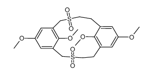 12,15,62,65-tetramethoxy-3,9-dithia-1,6(1,3)-dibenzenacyclodecaphane 3,3,9,9-tetraoxide Structure