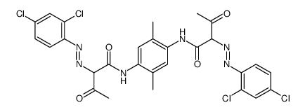 N,N'-(2,5-dimethyl-1,4-phenylene)bis[2-[(2,4-dichlorophenyl)azo]-3-oxobutyramide] Structure