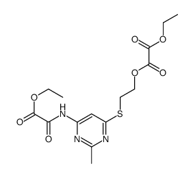 2-O-[2-[6-[(2-ethoxy-2-oxoacetyl)amino]-2-methylpyrimidin-4-yl]sulfanylethyl] 1-O-ethyl oxalate结构式