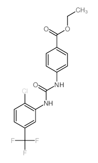 Benzoicacid, 4-[[[[2-chloro-5-(trifluoromethyl)phenyl]amino]carbonyl]amino]-,ethyl ester structure