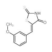 4-Thiazolidinone,5-[(3-methoxyphenyl)methylene]-2-thioxo-结构式