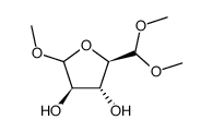(2R,3R,4R)-2-(dimethoxymethyl)-5-methoxytetrahydrofuran-3,4-diol结构式